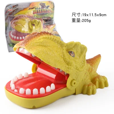 Крокодильская собака акула забавная игрушка креативный Электрический рот укус игра семья вызов игра дети нажимают зубы игрушка пластик укус палец - Цвет: Electric dinosaur