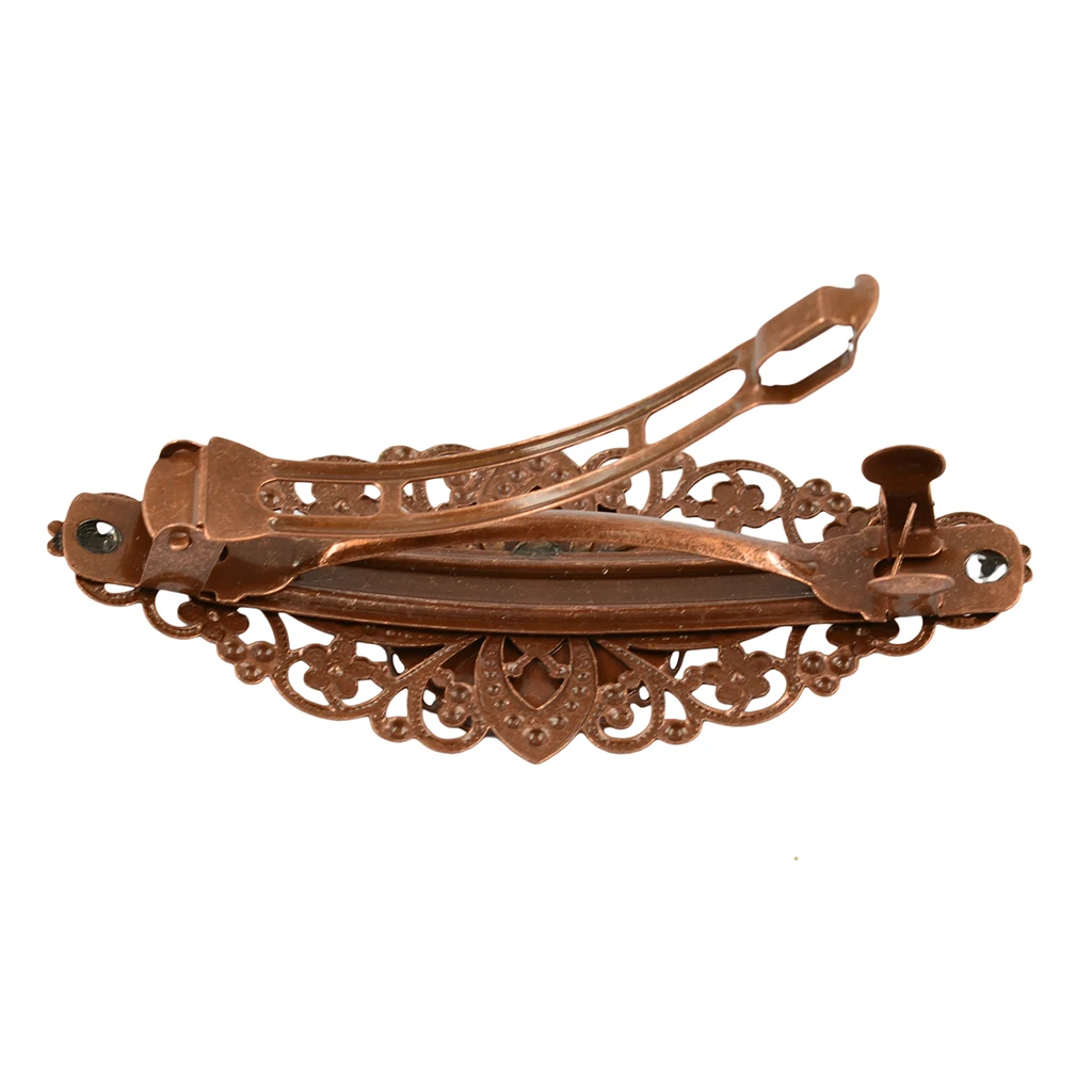 2pcs Filigree Hair Clip Barrettes Cabochon Setting Finding Hair Accessories