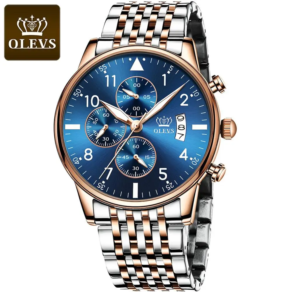 

SHOWTIME watches for men quartz wristwatches luxury brand gold big sport watch waterproof stainless steel Luminous mens watch