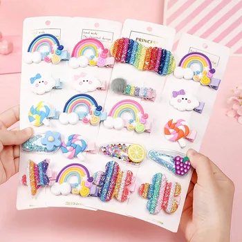 

1 Set Girls Cute Rainbow Hairpin Clip Hairband Bobby Pin Barrette Hairpin Headdress Accessories Beauty Styling Tools New Arrival