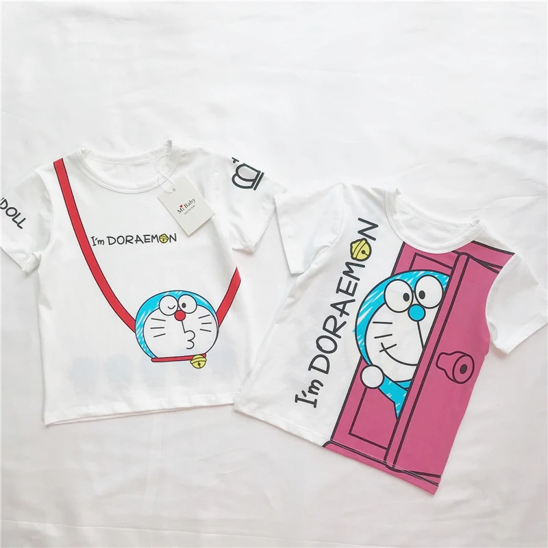 KIKIKIDs/детская белая футболка с героями мультфильмов Топы в японском стиле для маленьких мальчиков и девочек, детская летняя повседневная футболка с короткими рукавами фирменный дизайн