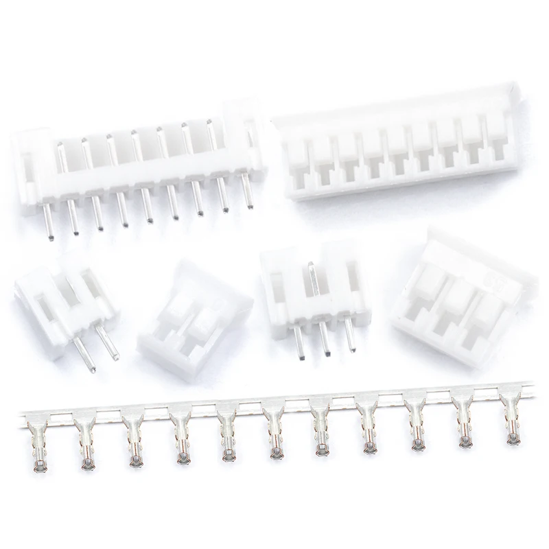 10set/sets PH2.0 connector pitch 2.0MM connector plug + straight needle seat + terminal 2P / 3 / 8-16P curved needle seat