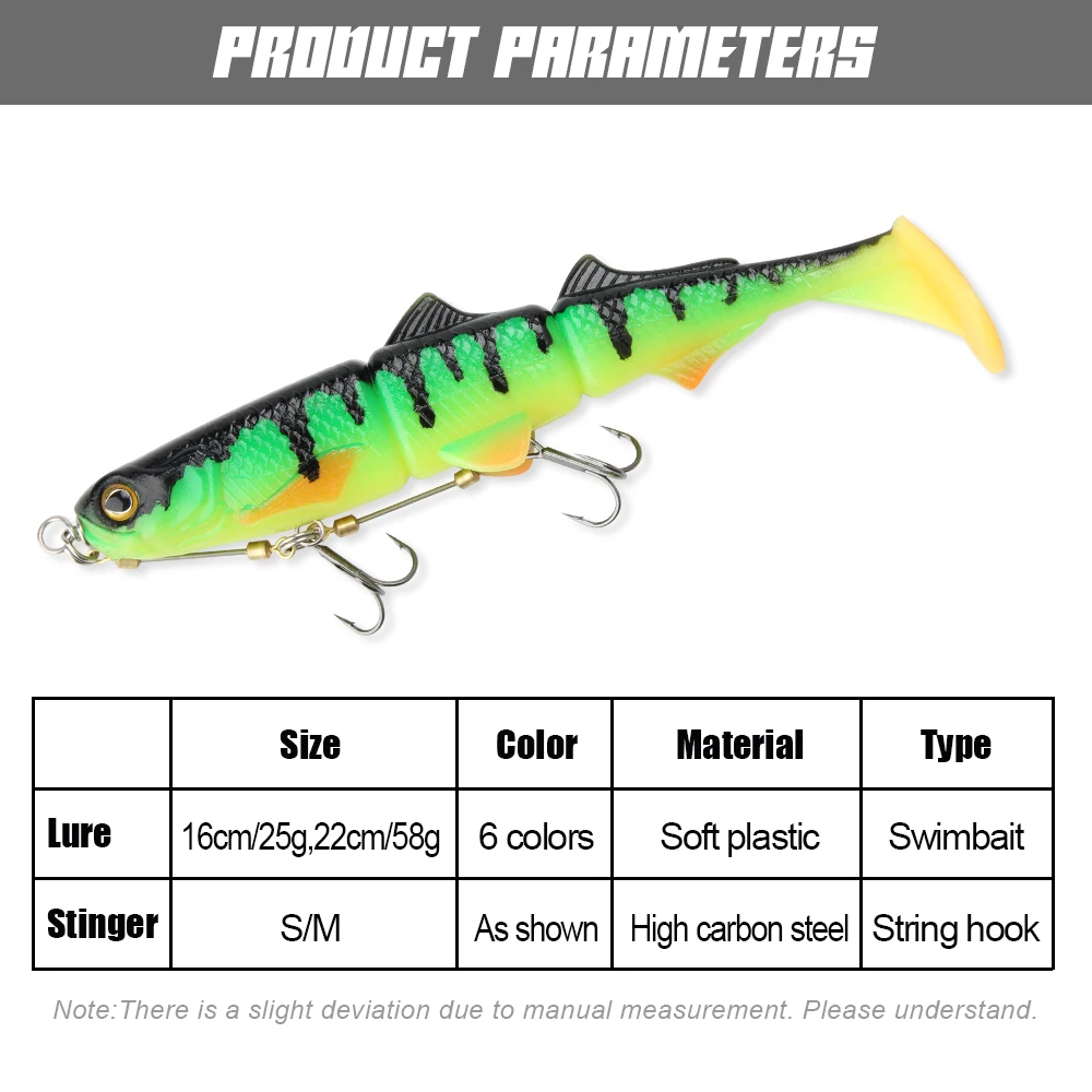 Spinpoler 16cm/22cm Soft Fishing Lure Swimbait Lure Add Pike