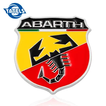

3D Metal Italy Abarth Scorpion Adhesive Badge Emblem Decal Sticker For Fiat Viaggio Abarth Punto 124 125 500 Car Styling