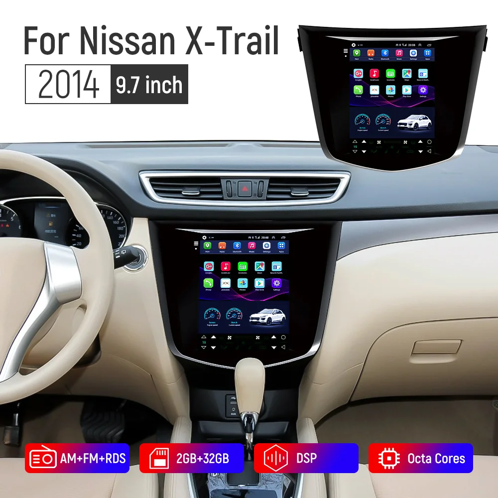 Автомагнитола для Nissan X-Trail 9 7 2 + 32 ГБ 2014 дюйма Wi-Fi Android 10 | Автомобили и мотоциклы