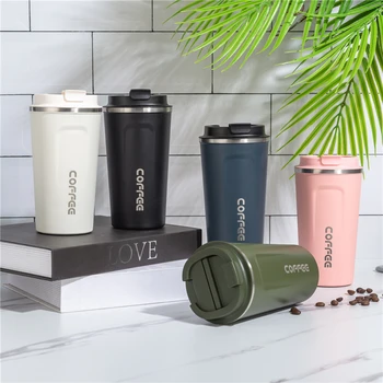 

380Ml Portable Coffee Thermal Tumbler Cold Insulation Vacuum Flask Cups Water Bottle Travel Tea Milk Thermal Tumbler 6-12 Hours