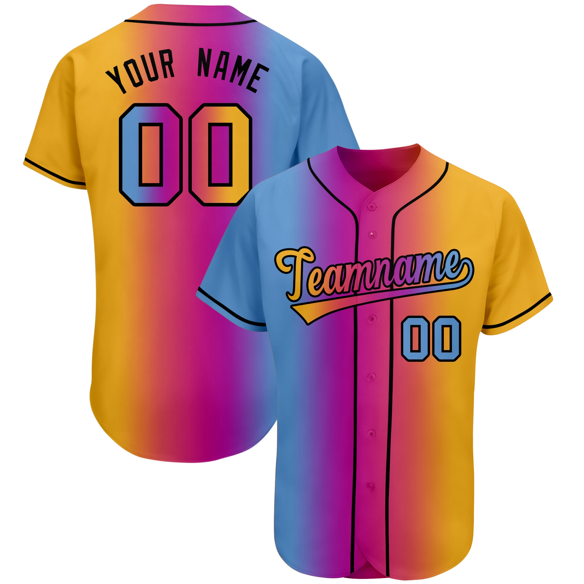 rainbow softball jersey