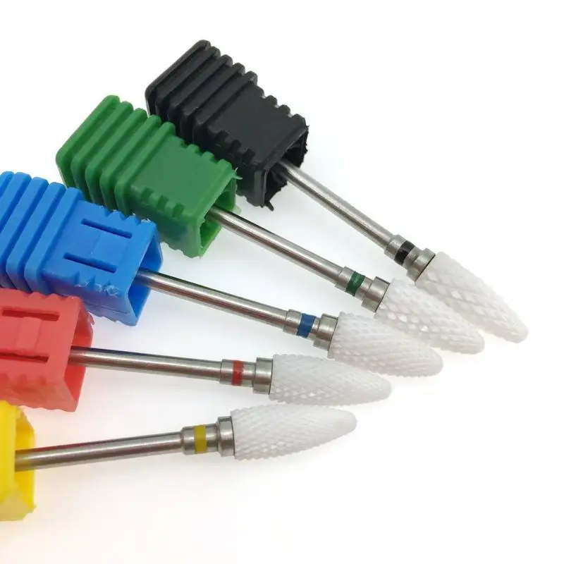 1 Piece Ceramic Nail Drill Bit Milling Cutter Electric Drill File Removal Nail Polish Polishing Tool Drill Nail Accessories 3