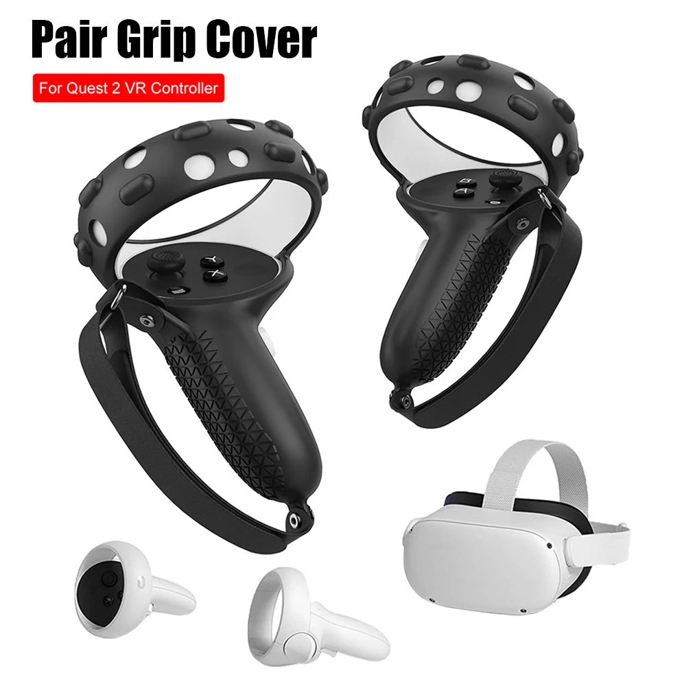 Cubierta de silicona VR para Oculus Quest 2 VR, funda protectora con mango para la piel, para Oculus Quest2