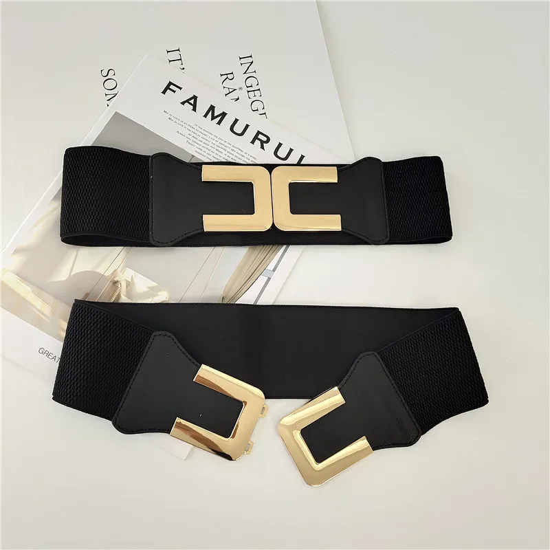 ladies belt High Quality Elastic Women's Belt Love Diamond Belt French Ins Style Suit Waist Decoration Elastic Belts Shirt Dress Waist Seal wide belts for dresses