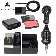 Ambition профессиональный набор для татуировки, ротационная машинка для татуировки, ручка, комплекты питания, иглы, аксессуары