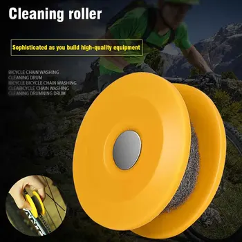 

Eco Friendly Practical Bicycle Chain Cleaner Round PVC Oiler Roller Gear Lubricator Smooth Care Tool Labor Saving Repair Cycling