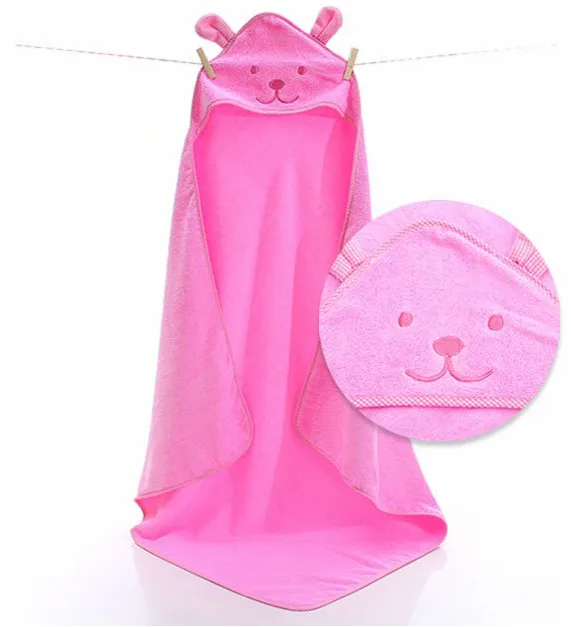 New Baby Towel Newborn Bath Comfortable Soft Baby Hooded Bathrobe Cute Animal Beach Cotton Towel Kids Babies Blanket 90*90cm