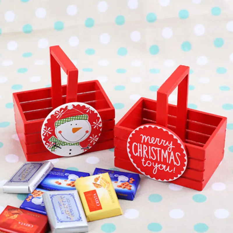1pc Mini Christmas Candy Storage Basket Snowman Pattern Snack Chocolate Container Home Party Decor Kids's Gifts | Дом и сад