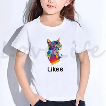 

New Likee Video Children's Cotton Short Sleeves Kids T-shirt Casual Tees Clothing for Boys Girls T-Shirt Tee Tops for Children