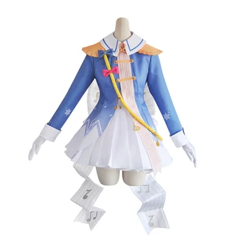 

Anime VOCALOID 2020 Snow Hatsune Miku Princess Cosplay Costume Beautiful Woman Dress Chrismas Halloween Costumes for Women