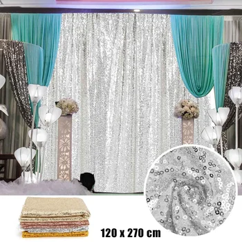 

4x9ft Sequin Fabric Backdrop Champagne/Rose/Silver/Gold Wedding Photo Background Photography Back Drops Studio Party Booth Decor