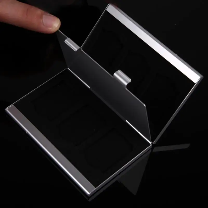Металлический алюминиевый защитный чехол для карт памяти 6x SD/SDHC/MMC