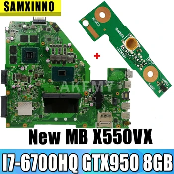 شراءAkemy X550VX اللوحة ل Asus X550VX FZ50VX FH5900V I7-6700HQ GTX950 8 جيجابايت RAM اللوحة الأم اختبار 100% العمل الأصلي
