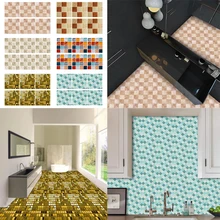 6 шт., домашний декор, подарок, для кухни, водостойкая плитка, мозаика, наклейки на стену, для ванной комнаты, клей, Декор, тонкая роспись, принадлежности, ПВХ обои