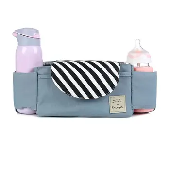 

Baby Stroller Storage Bag Multi-functional Organizer Pram Buggy Pushchair Cup Diaper Hanging Bag