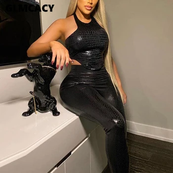 

Two Piece Matching Sets Women Short Crop Top & High Waist Bodycon Pants Plus Size Sexy 2 Piece Outfits