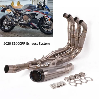 

Titanium Alloy Exhaust System for 2020 BMW S1000RR Motorcycle Header Mid Pipe Slip On Exhaust Pipe No DB Killer Delete Catalyst