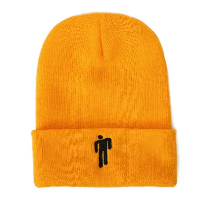 Модная вязаная зимняя шапка Billie Eilish Beanies, одноцветная вязаная шапка в стиле хип-хоп Skullies, шапка, костюм, шапка, шапка унисекс - Цвет: 13