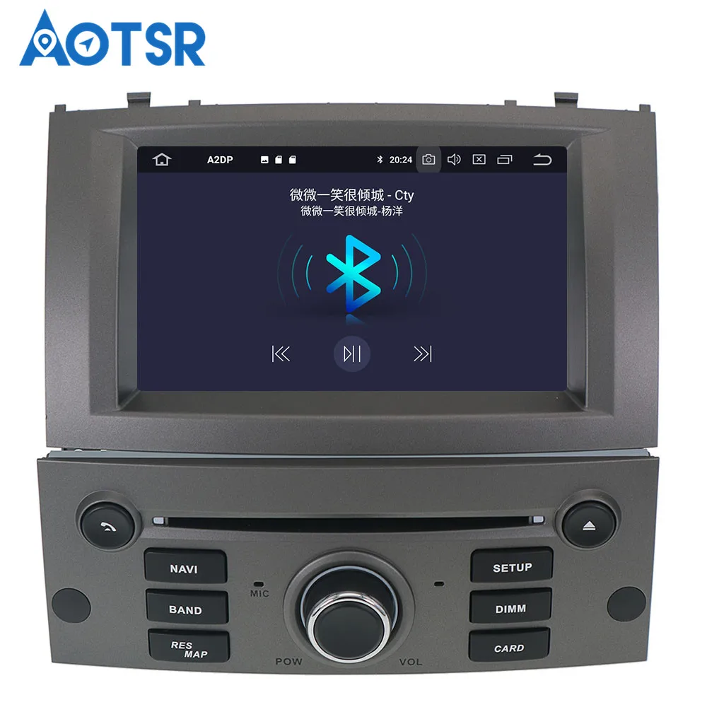Perfect AOTSR 7" HD Android 9.0 Car GPS Stereo For Peugeot 407 Auto Radio FM RDS DVD WiFi Navigation BT Audio Video Multimedia CAR VIDEO 25