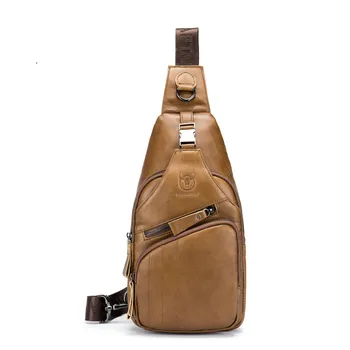

Vintage 100% Cowhide Genuine Leather Men Waist Bag Male Packs Belt Loops Chest Bag Mobile Phone Holder Pouch Male Purse