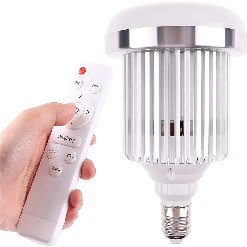 65W Dimmable LED Bulb Video Light Lamp Softbox Studio Continuous