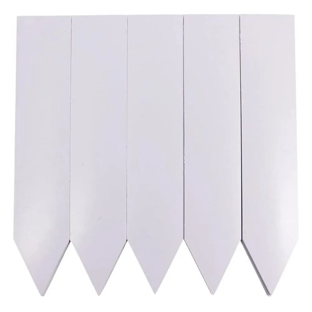 100Pcs White Plastic Plant Labels Waterproof Gardening Plant Classification Sorting Sign Tag Garden Supplies Flower Pot Decor
