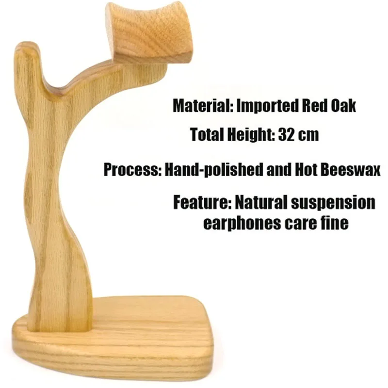 Classic Wooden Heaphones Holder Universal Earphone Hanger Stand Headset Desktop Display Shelf for Gaming Headphone