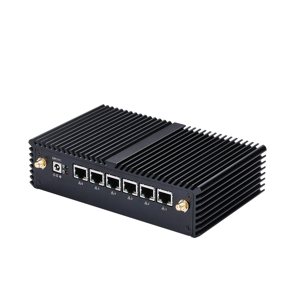 Qotom 7th Core i5 i7 Мини ПК AES NI 6 гигабитных портов LAN безвентиляторный брандмауэр
