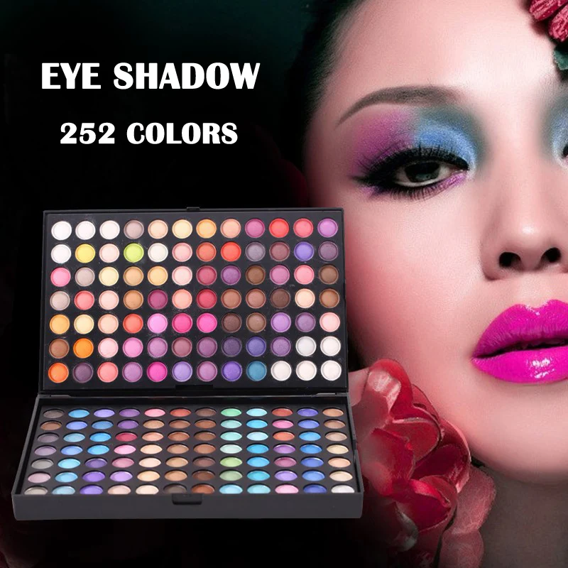 

252 Colors pearlescent matte Eyeshadow Palette Waterproof Makeup Professional Pigments Makeup Artist Essential Tools BV789