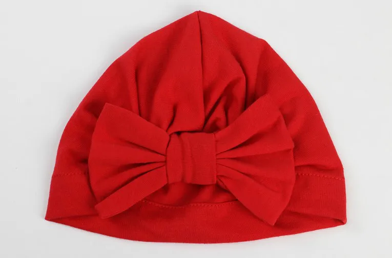 Милое детское платье с бантом тюрбаны повязка на голову для девочек эластичные резинки для волос аксессуары для упаковки Детская повязка на голову с бантом - Цвет: Red