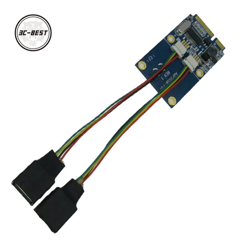 Mini Pcie to dual USB interface adapter laptop ITX PCI Express 2 usb2.0 card ADP02401 | Компьютеры и офис