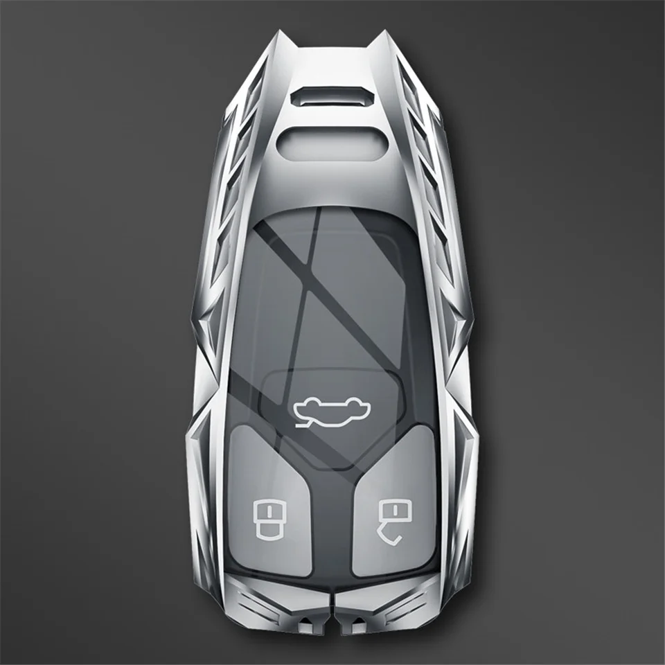 Custodia/cover per Chiave/telecomando in lega di zinco per Audi A6 A5 Q7 S4 S5 A4 B9 Q7 A4L 4m TT TTS RS 8S 2016 2017 2018 accessori - H3c53f8d8675346a4bd94c2f70a52ce84p