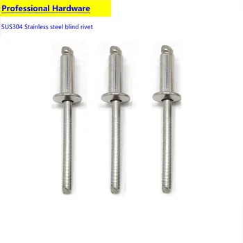 

M4.8-100pcs rivet SUS304 Stainless steel Rivets inox Pop Rivets remaches rebites Slepe kovice kniedes заклепки remachadora