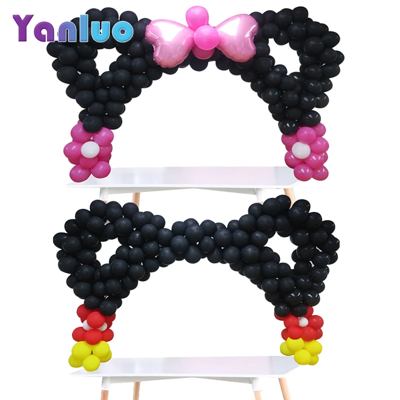 3m Minnie Mickey Mouse Party Arch Balloon Chain Diy Dessert Table Decoration Mickey Minnie Birthday Balloon Baby Shower Decor Ballons Accessories Aliexpress