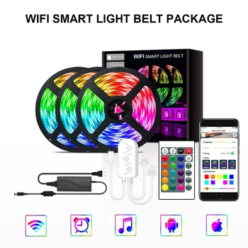 

New Wifi Graffiti Smart Light Strip 5050 Led Music Light Strip Set Rgb Colorful Waterproof Light Strip