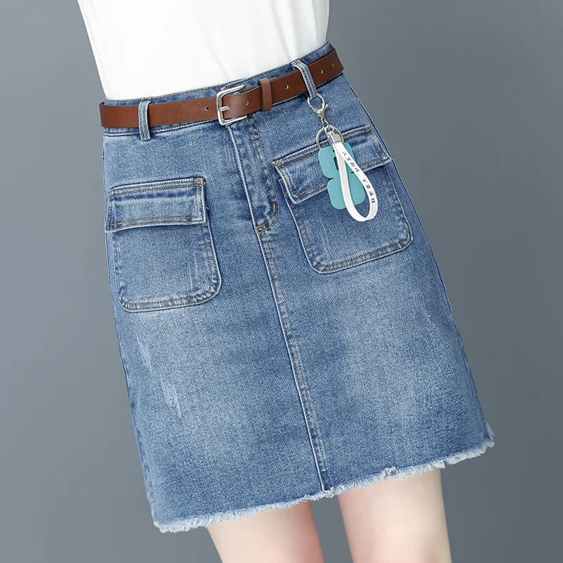 

2020 Spring Denim Skirt Light Blue Short Skirt Yifan Surplus Brand WOMEN'S Pants Zhuzhou