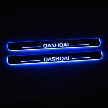

LED Car Door Sill Scuff Pedal Threshold For Nissan Qashqai J10 J11 2009-2019 Acrylic Welcome Pedals Cover Car Exterior Accessory