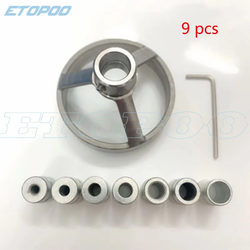 9 pcs Нержавеющая сталь 6/8/10 мм Дырокол локатор плотник Вертикальная дрель направляющая дрель бит джиг втулка Деревообрабатывающие инструменты - Цвет: 9 pcs