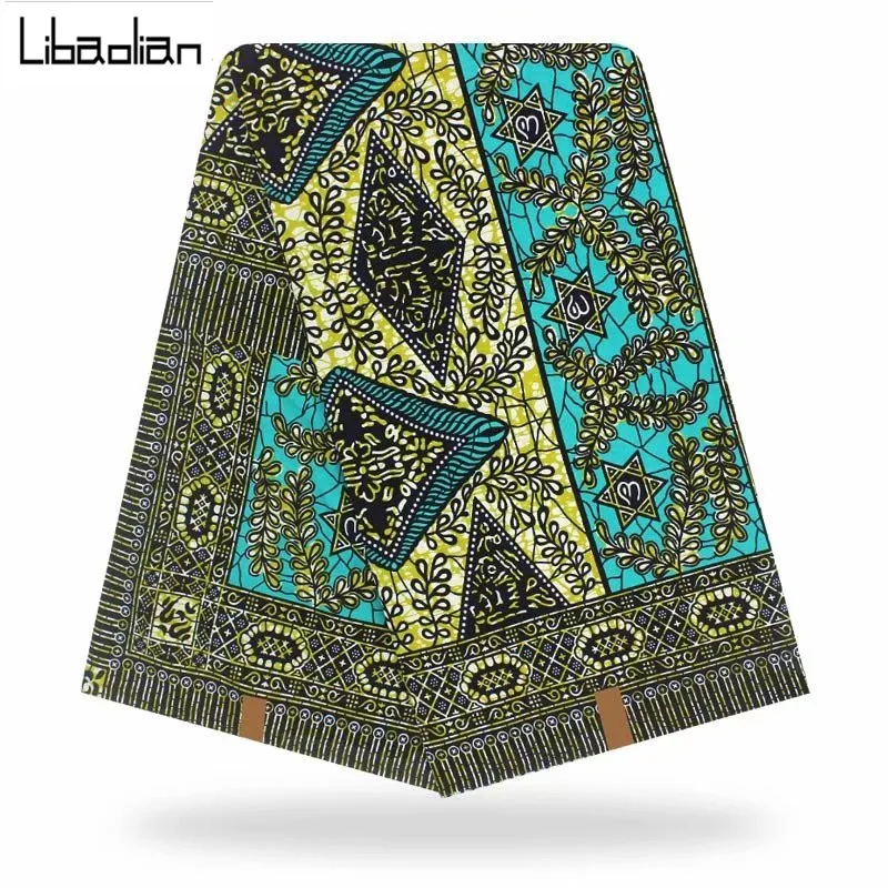 Африканская вощеная ткань принтом для платьев Анкара батик ткань настоящий голландский воск ткань африканская хлопковая ткань F911-20