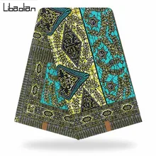 Африканская вощеная ткань принтом для платьев Анкара батик ткань настоящий голландский воск ткань африканская хлопковая ткань F911-20