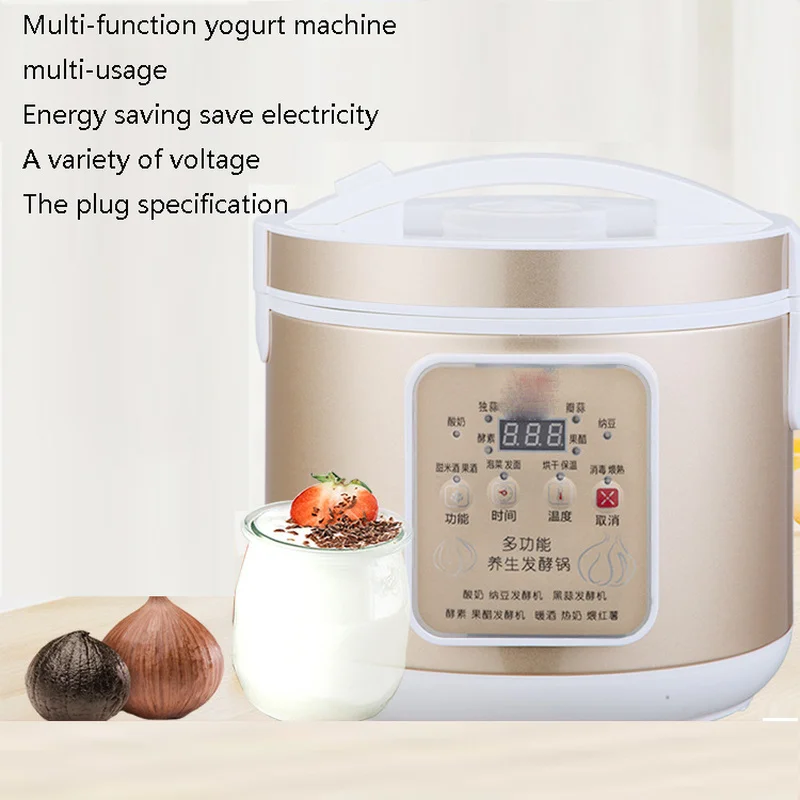 Многофункциональный йогурт машина домашний маленький автоматический рисовое вино машина большой емкости Natto ферментация машина 6л