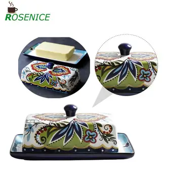 

1pc Food Container Butter Plate with Lid Household Tableware Storage Boxes