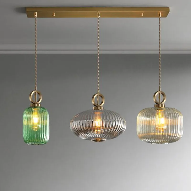 

Nordic Simple Modern Restaurant Glass Pendant Lights Iron Art Decor Living/dining Room Kitchen Light Fixtures Study Bedroom Cafe
