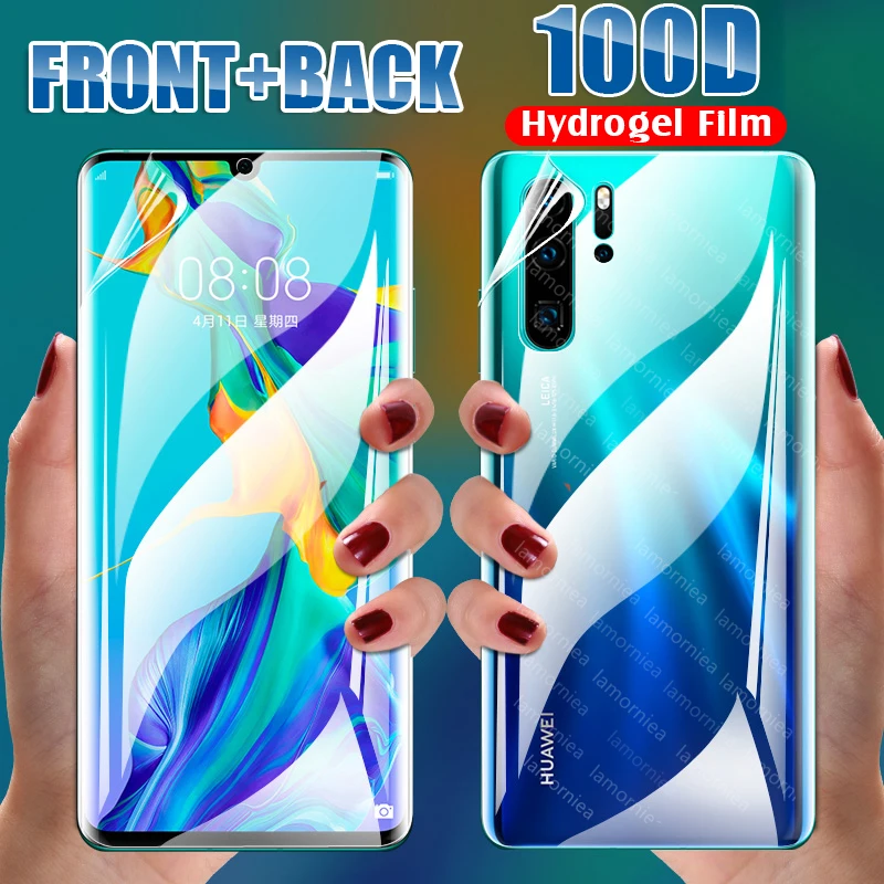 Гидрогелевая пленка на переднюю и заднюю панель 100D для Huawei Mate 30 20 Pro P20 Lite полное